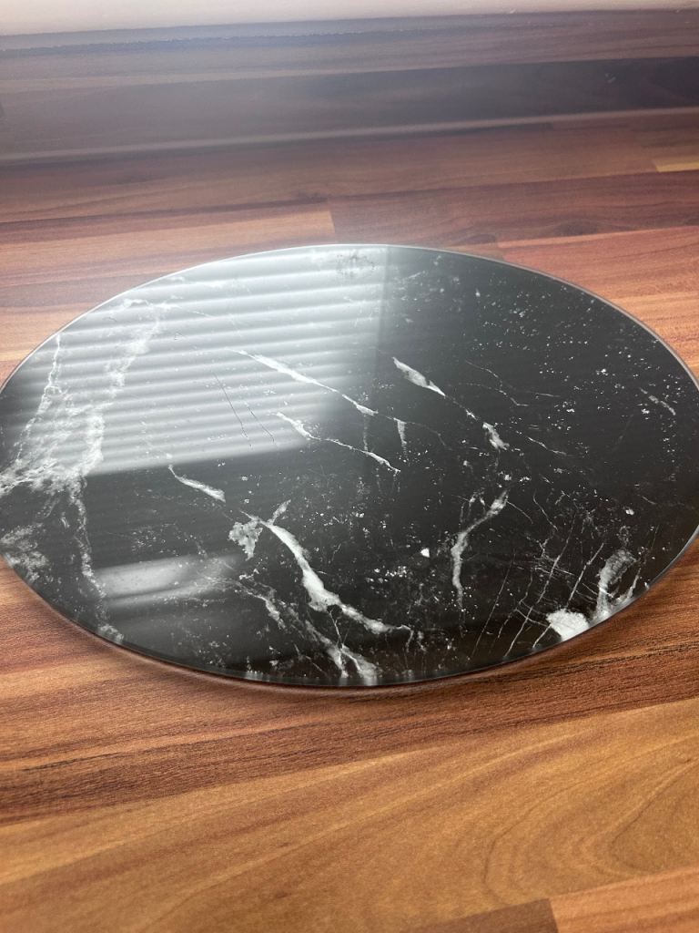 Set of 8 Glass Marble-Effect Table Mats 