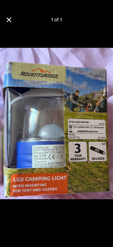 Adventuridge LED Camping Light with Mounting for Tent and Gazebo