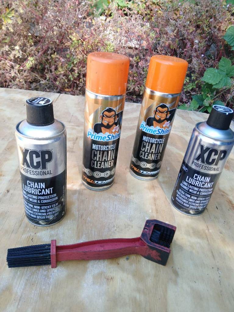 Motorcycle chain lube kit.