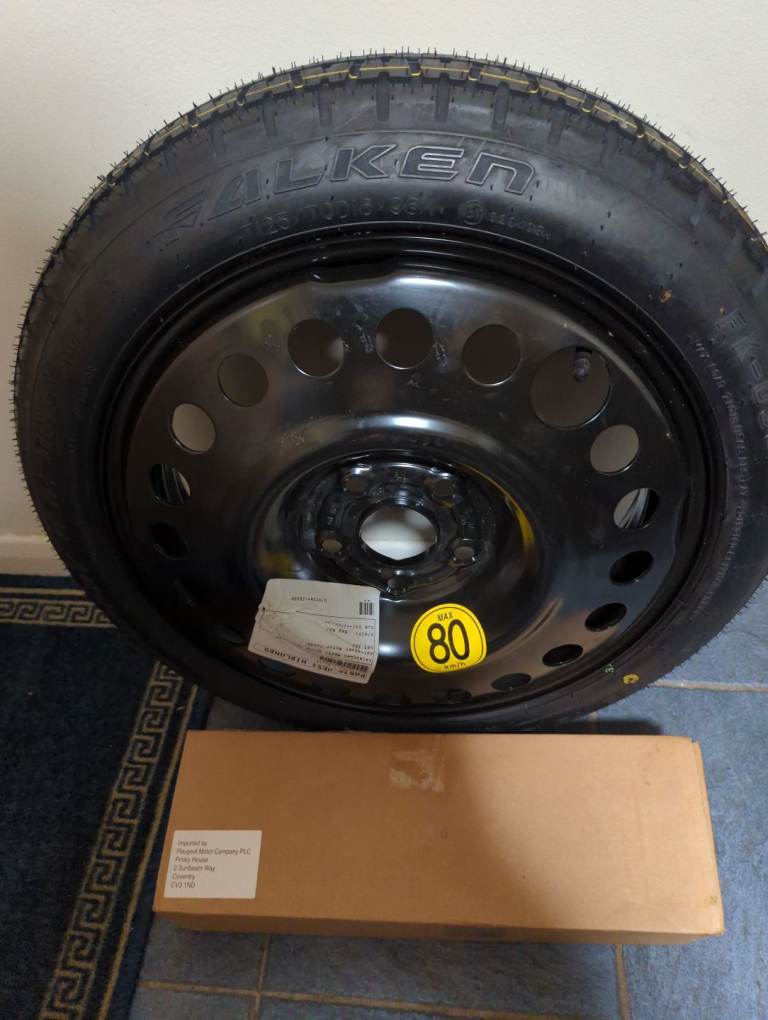 Vauxhall Mokka Spare Wheel, Tyre, Jack & Wheel Brace (all new). 