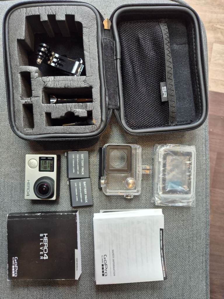 GoPro HERO4 Silver Action Camera with Accessories and Case