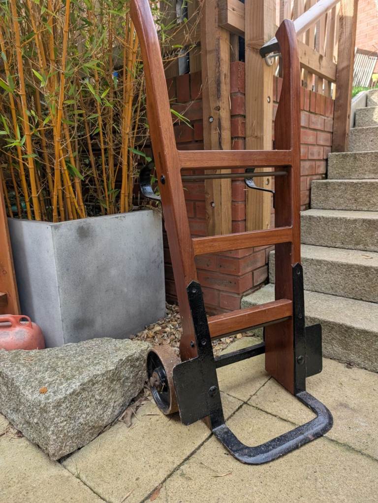 Antique restored beautiful wooden sack trucks