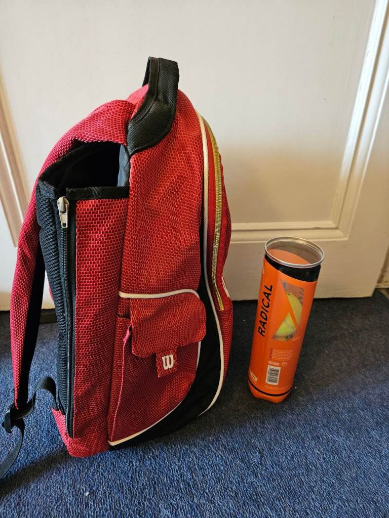 [Reserved] Wilson Tennis Racket Backpack - Red, Good Condition | in ...