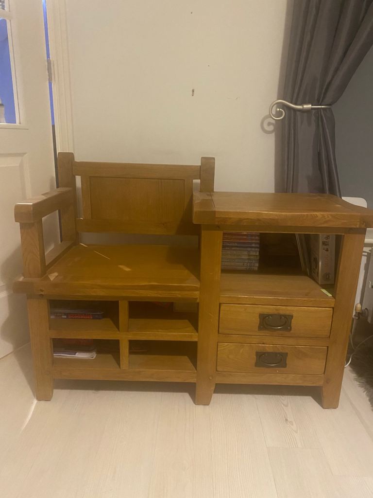 Lovely solid oak sideboard with seat