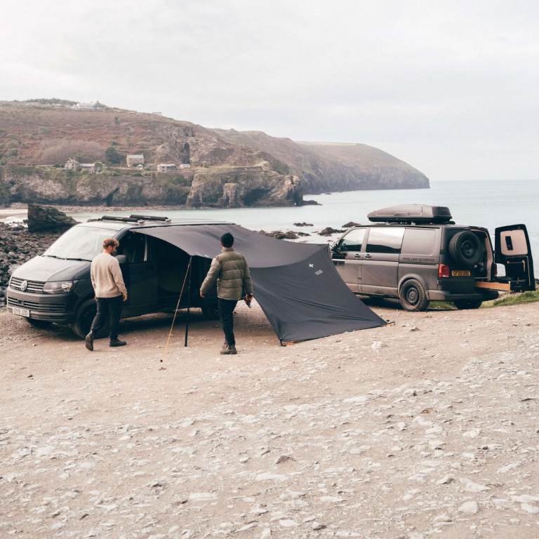 Stitches & Steel Campervan Tarp Awning (Fits to C Rail via Kadar Strip)