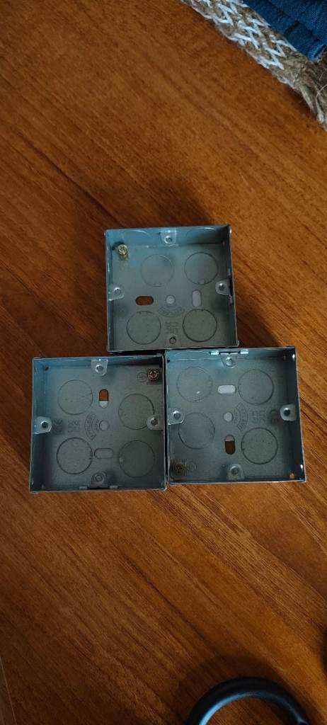 Set of three 25mm back boxes - FREE