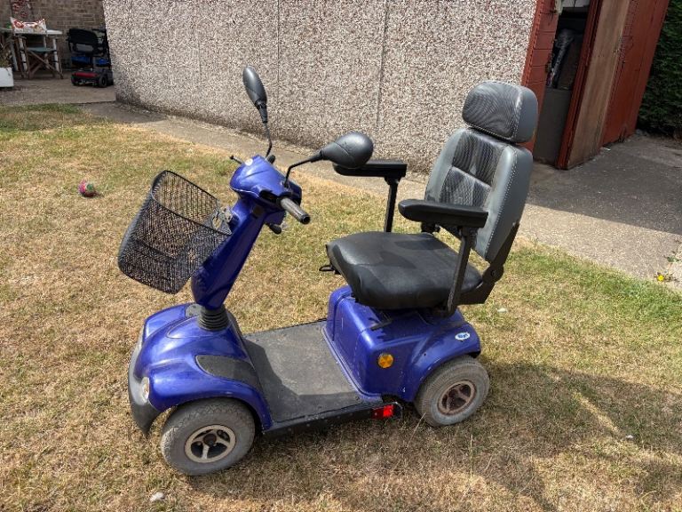 Blue Mobility Scooter with Basket – Fair Condition