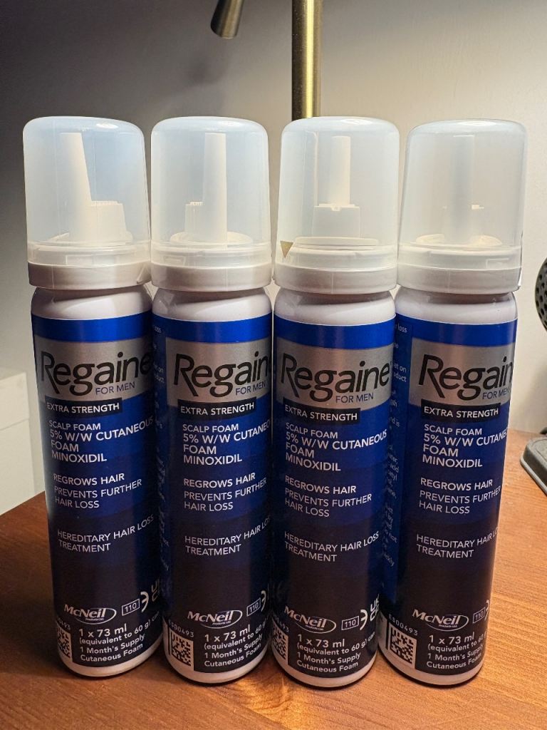 Regaine x4 Extra Strength 5% Minoxidil Foam 73M - Brand New Unused - Hair Loss Treatment