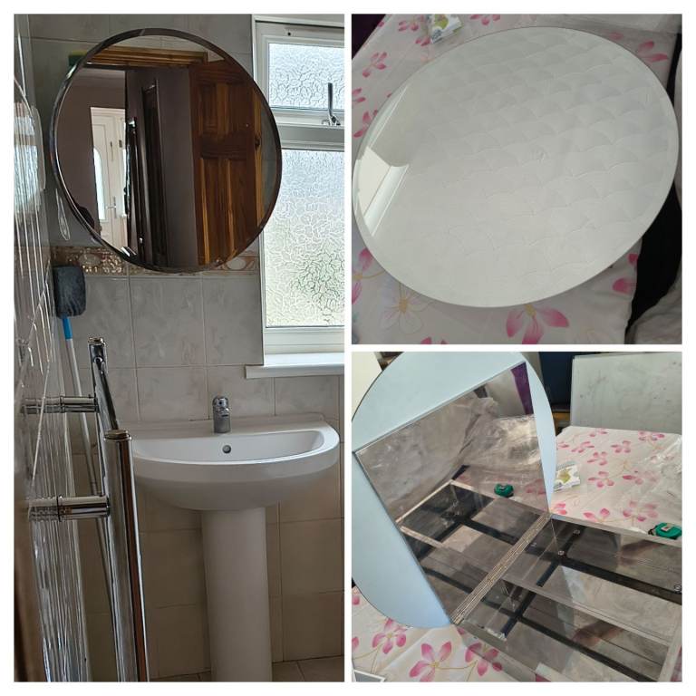 Bathroom mirror and cabinet