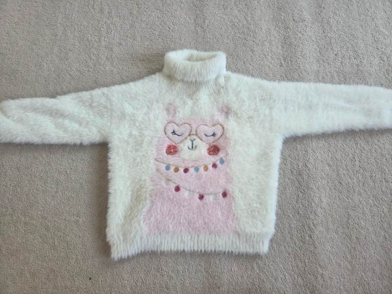 Lovely Llama turtle neck winer jumper (6 year)