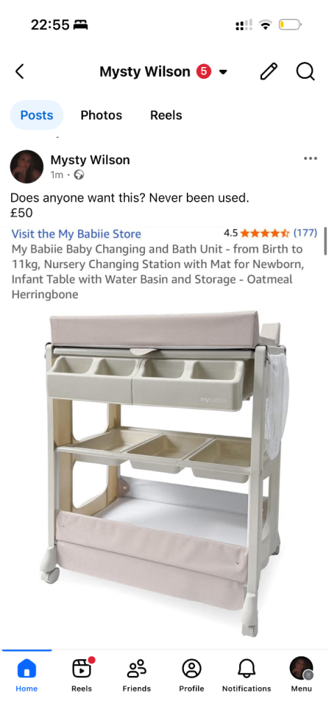 Baby bath/changing and storage unit