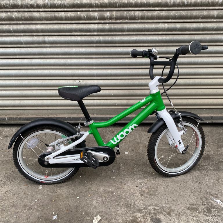 Woom Original 2 Kids Bike – Green, very Good Condition