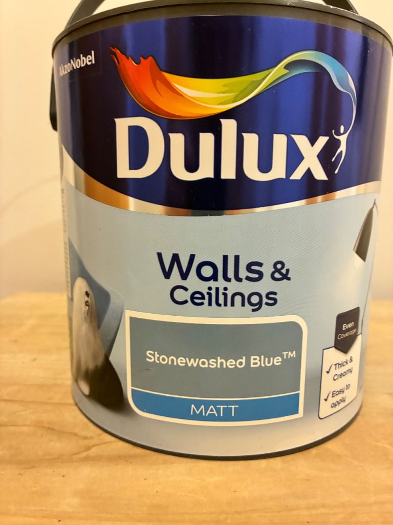 Dulux Stonewashed Blue Matt Paint 2.5L – New, Unopened