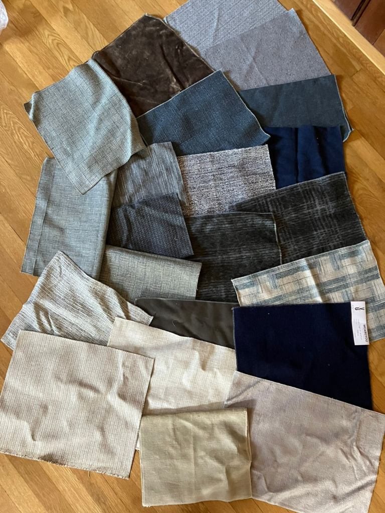 Small pieces of Designer Fabric remnants. 50p each. Collect Chichester