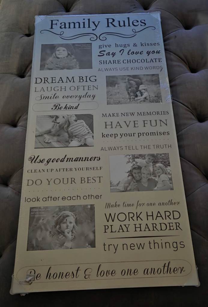 New Mirrored House Rules & Photo Frame Wall Art
