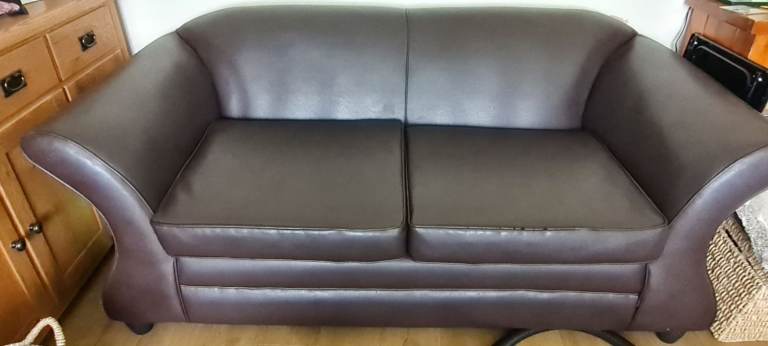 Two-Seater Brown Sofa - Great Condition