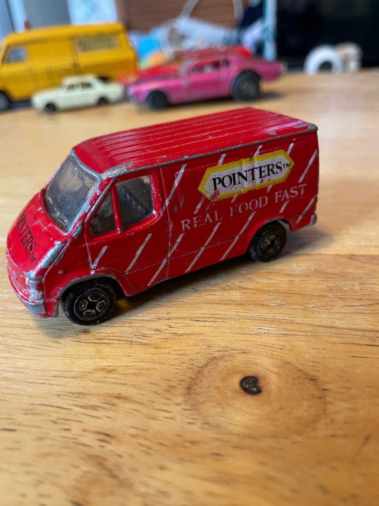 Corgi Ford Transit van with “Pointers Real Food Fast” 