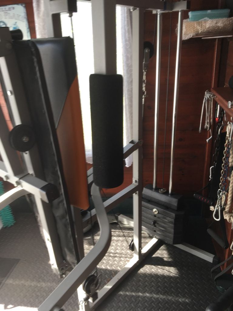 Weight training station