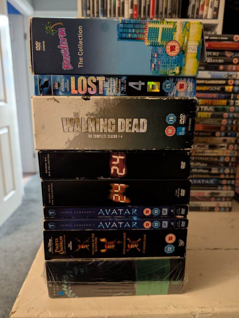 DVD Box Sets - Benidorm, Lost, Walking Dead, 24, Avatar