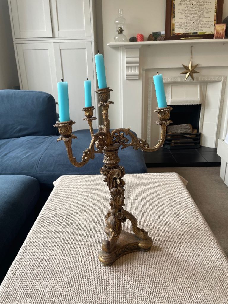 Vintage candle holder bronze