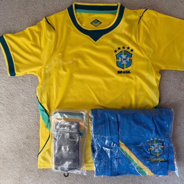 New Brazil Football Kit - Yellow and Blue
