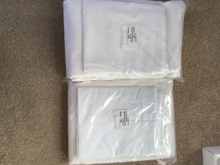 New White Cotton Bed Sheets and Pillowcases – Double Size
