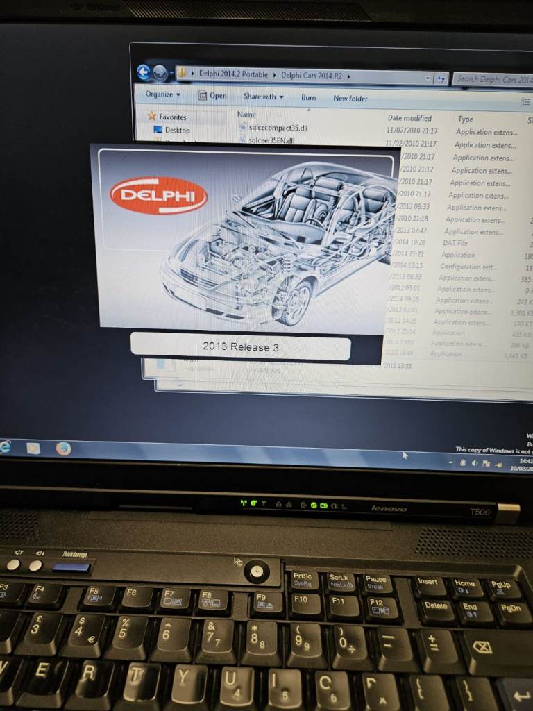 Lenovo ThinkPad with Delphi car diagnostic system 