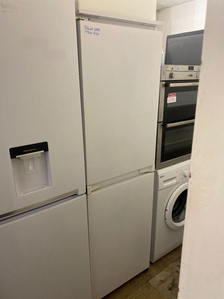 ✅🚚WHITE INTEGRATED 54CM WIDE 179CM HIGH FRIDGE FREEZER WE DELIVER