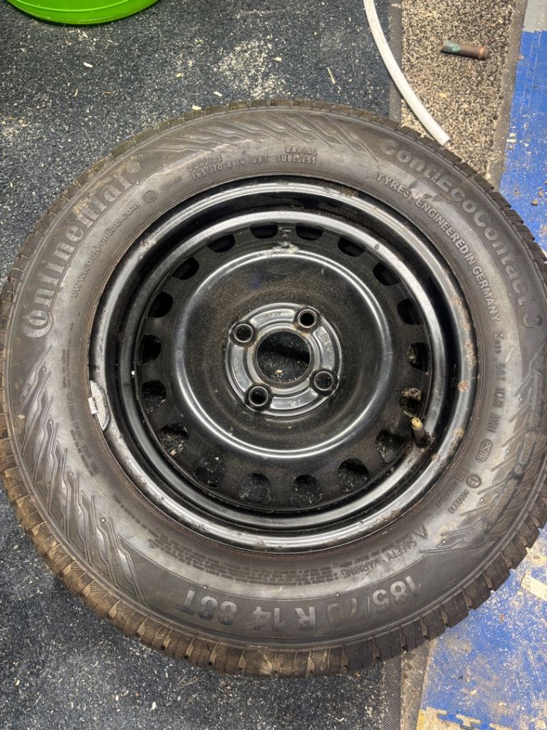 Vauxhall steel wheel with new tyre 