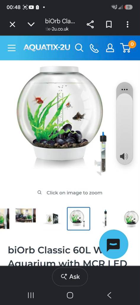 biOrb Classic 60L Aquarium with MCR LED Lighting