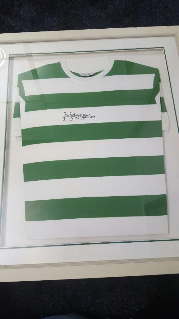 Billy McNeill Hand Signed, Framed Lisbon Lions Replica Shirt