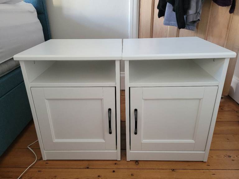 Pair of ikea songesand bedside tables