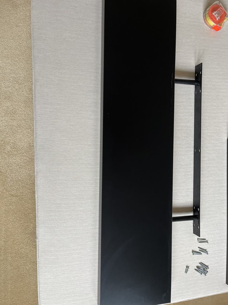 IKEA Black Wall Shelf 110x26 cm Modern Design Floating Shelves 