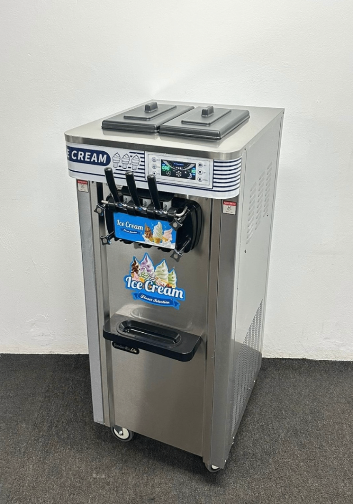PROFIT NOW, BUY LATER! - NEW Foodsville Lite Double Barrel (2 x 6L) Triple Head Ice Cream Machine