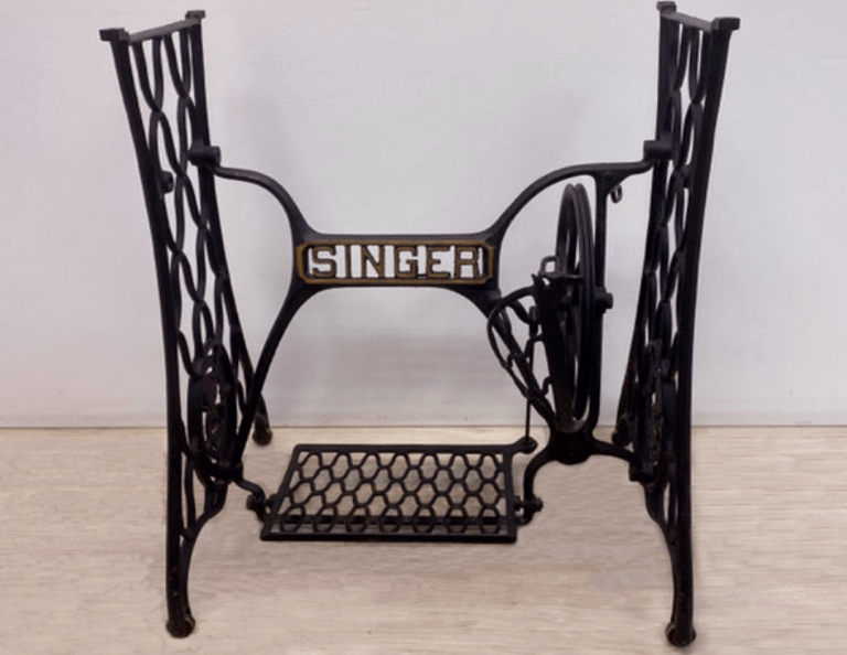 SIX ANTIQUE VICTORIAN PUB TABLE CAST IRON SEWING MACHINE BASES: MICROPUB, HOME BAR, MAN, WOMAN CAVE