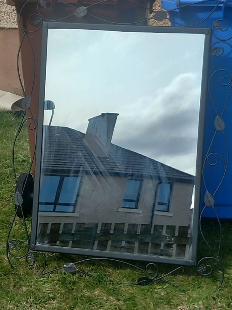 Wrought iron mirror