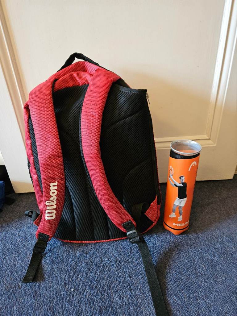 [Reserved] Wilson Tennis Racket Backpack - Red, Good Condition | in ...
