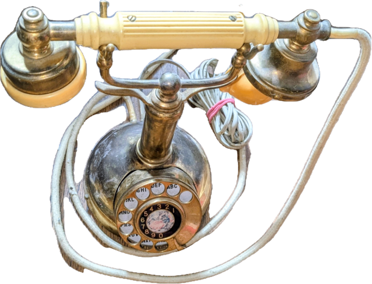 Retro Vintage Upright Cradle Telephone + 4 classic BT Rotary Dial Landlines