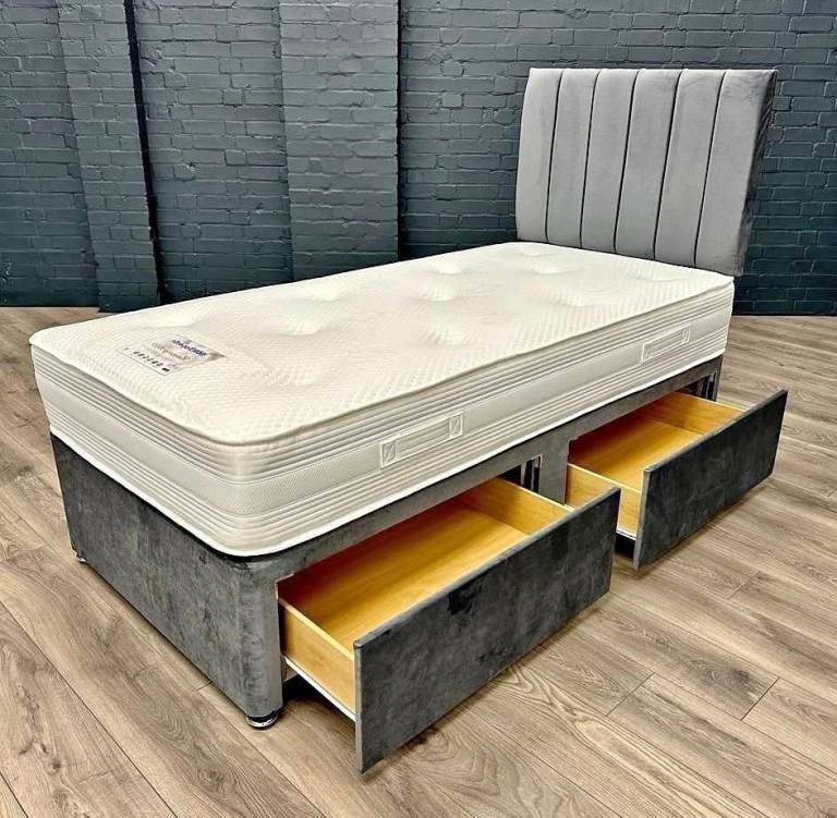 🚛 3ft SINGLE Divan Bed Base With Mattress Brand New TODAY DELIVERY Get Fast Delivery Must Go