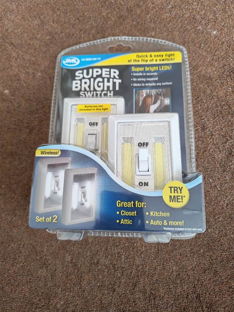 Set of 2 JML Super Bright Switches – LED Lights, New