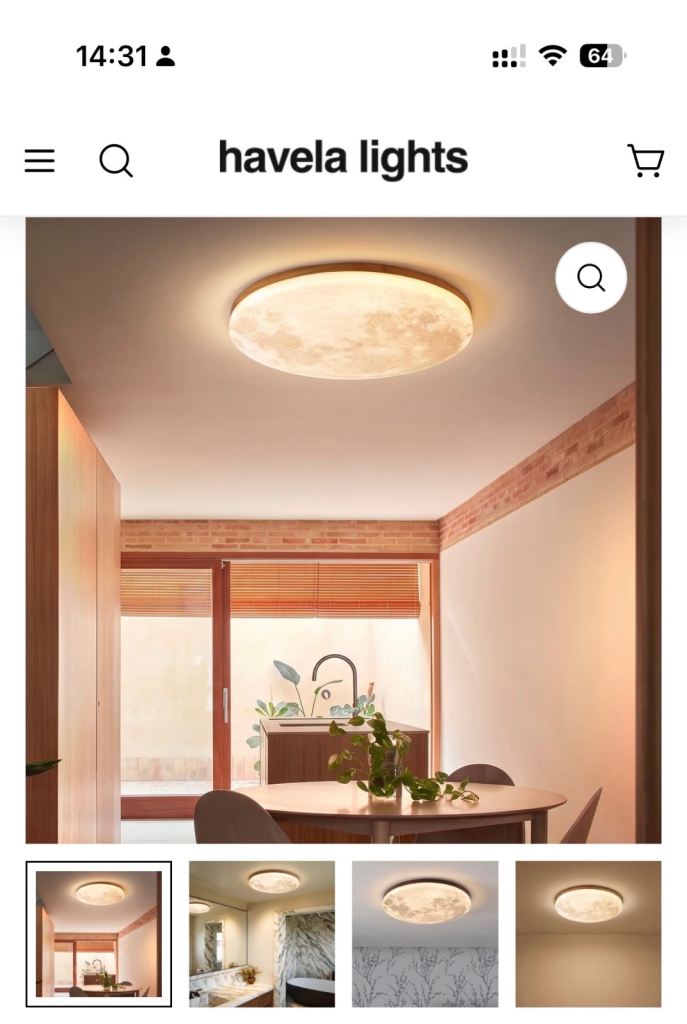 New Moon Design LED Ceiling Light – Warm White, £45.00 for Sale