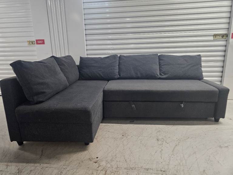 IKEA FRIHETEN Grey Fabric Corner Sofa Bed – Good Condition
