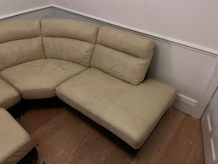 Leather corner sofa