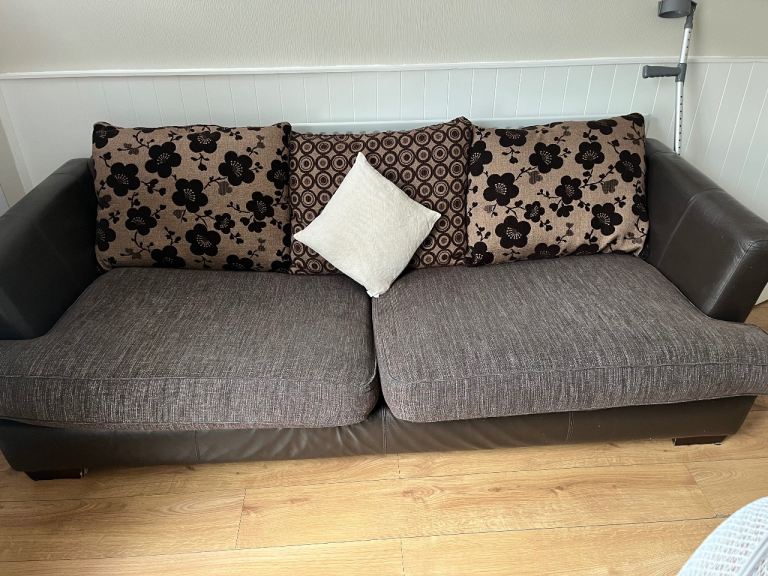 DFS 4 seater sofa and swivel chair 