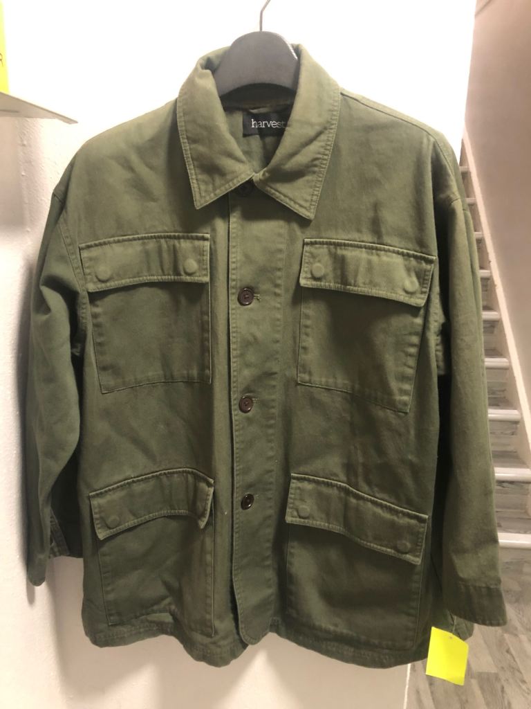 Harvest Olive Green Military Style Jacket Size XL