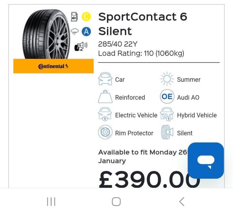 285 40 22 continental 