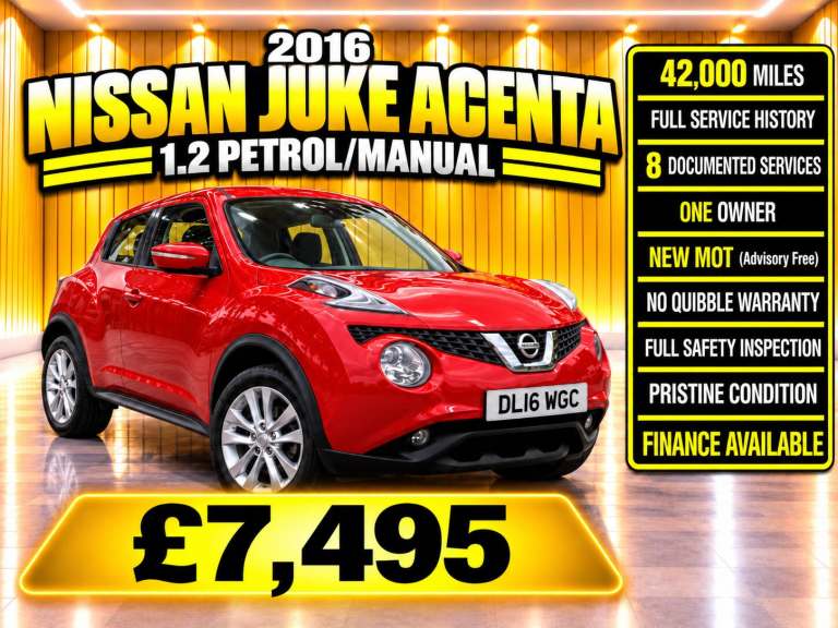 2016 Nissan Juke 1.2 DiG-T Acenta 5dr HATCHBACK Petrol Manual