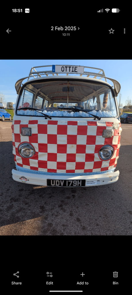 VW T2 latebay bonnet bra