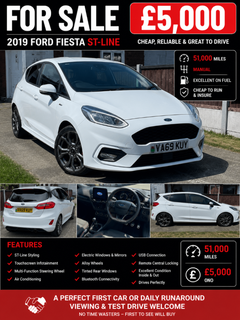 Ford, FIESTA, Hatchback, 2020, Manual, 998 (cc), 5 doors