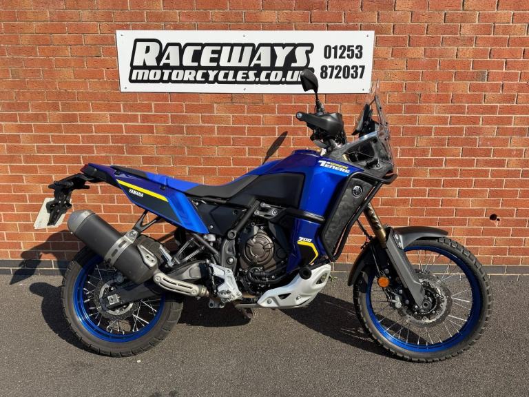 YAMAHA TENERE 700 WORLD RAID 2024 74 REG 1,632 MILES BLUE USED MOTORCYCLE 689CC